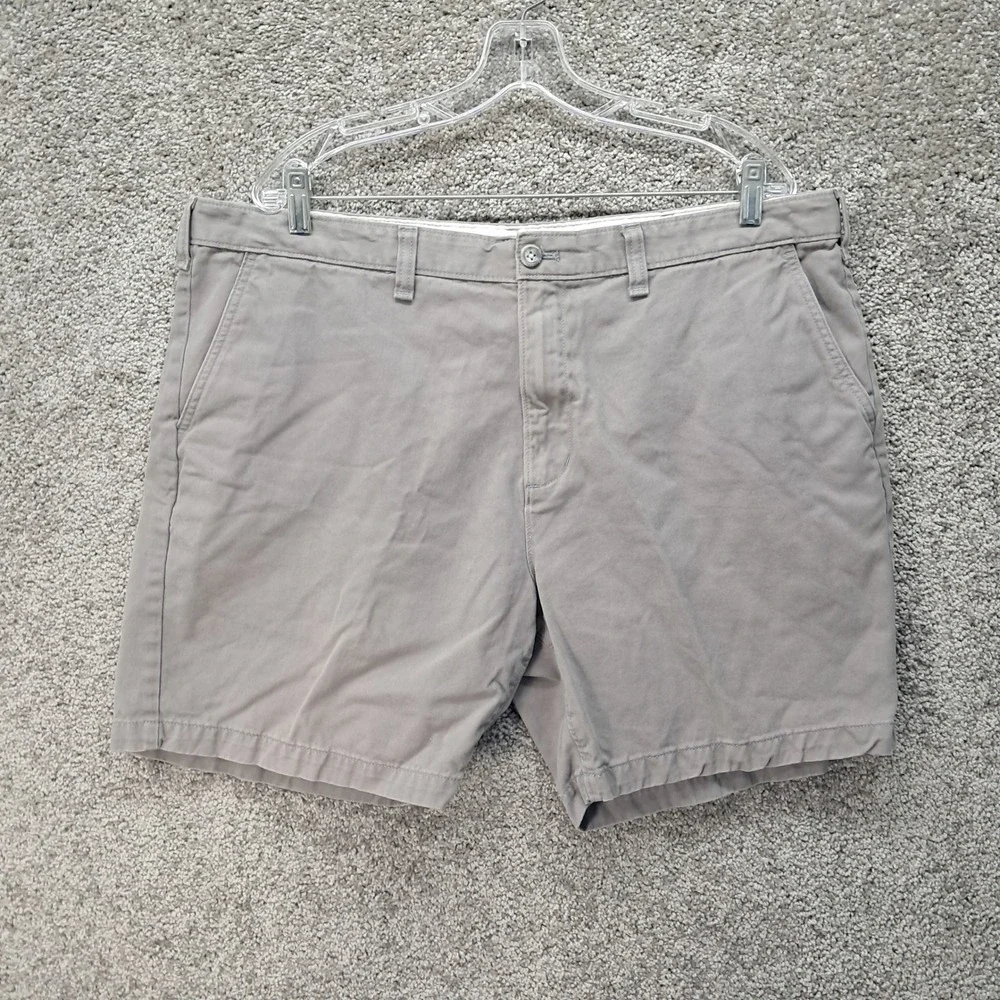 Eddie Bauer Mens Legend Wash Chino Shorts Size 40 Gray Outdoor Casual 7613